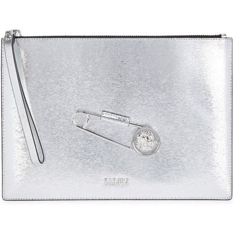 versus versace silver clutch|Versace clutch sale.